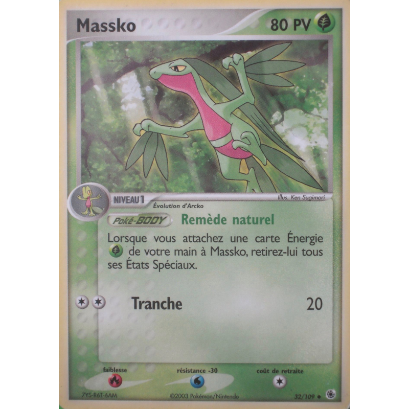 Carte Pokémon Massko 32/109 Peu commune Rubis & Saphir
