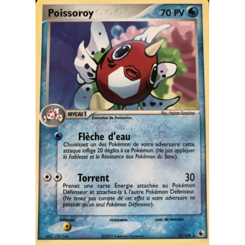 Carte Pokémon Poissoroy 21/109 Rare Rubis & Saphir