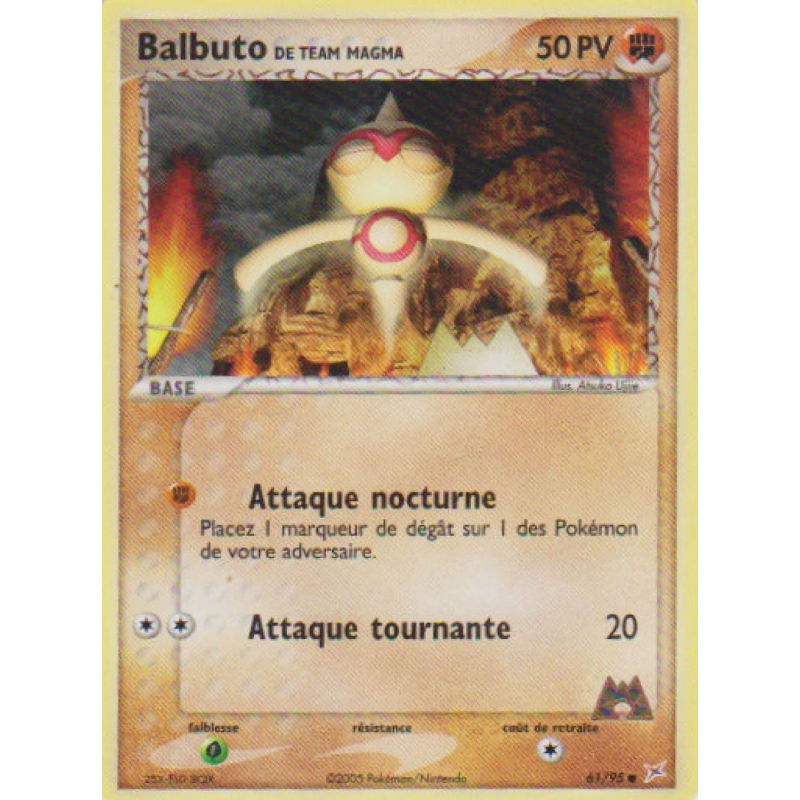 Carte Pokémon Balbuto de Team Magma 61/95 Commune Team Magma VS Team Aqua