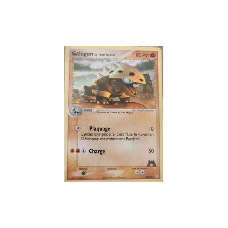 Carte Pokémon Galegon de Team Magma 20/95 Rare Team Magma VS Team Aqua