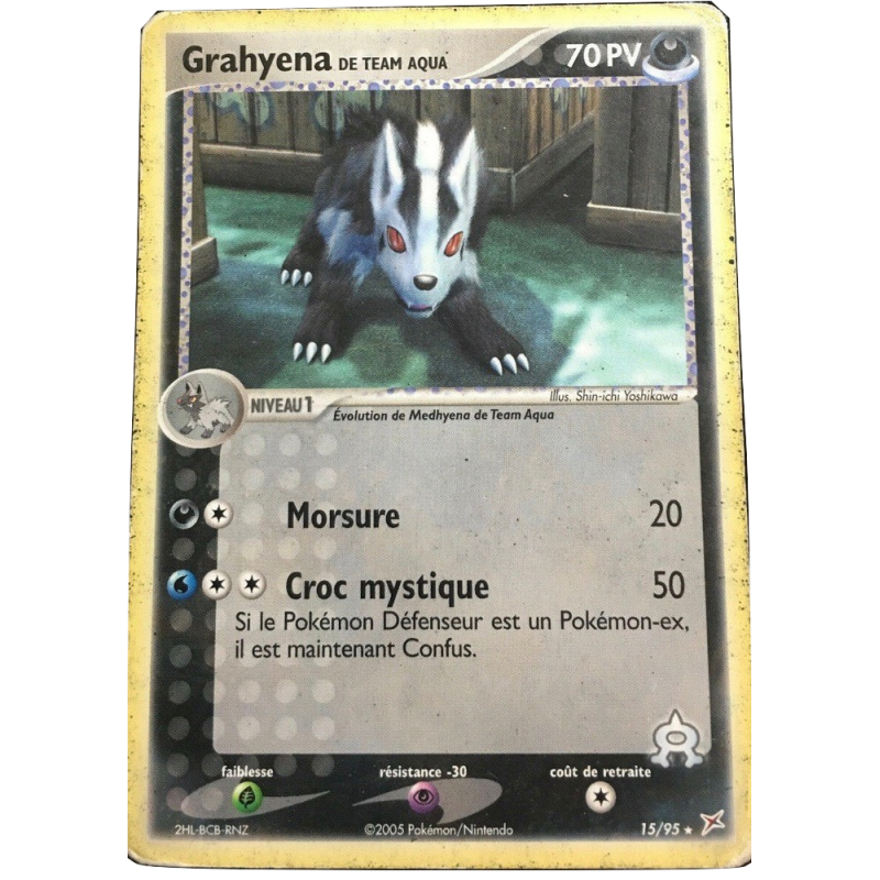 Carte Pokémon Grahyena de Team Aqua 15/95 Rare Team Magma VS Team Aqua