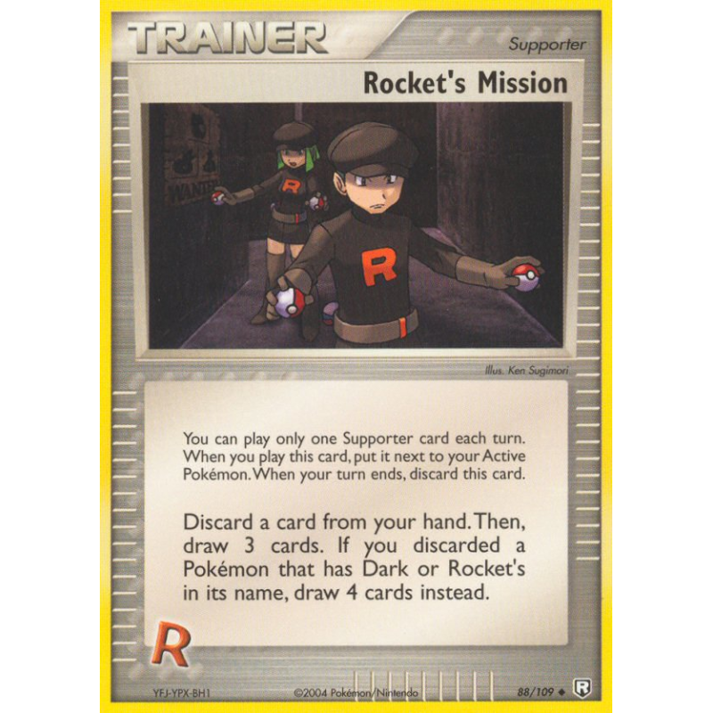 Carte Pokémon Rocket's Mission 88/109 Peu commune Team Rocket Returns
