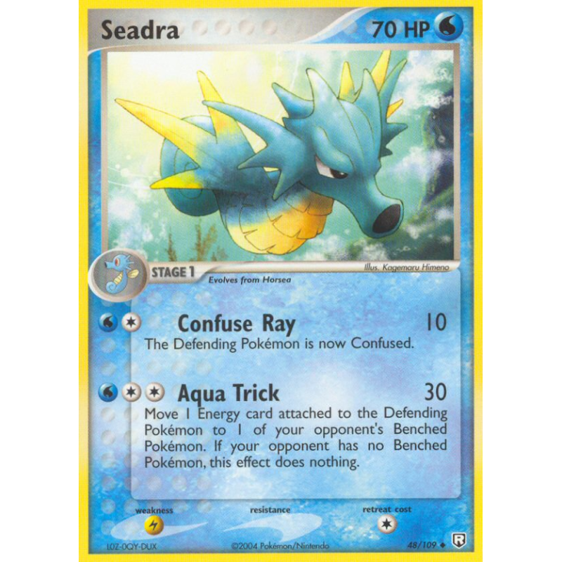 Carte Pokémon Seadra 48/109 Peu commune Team Rocket Returns