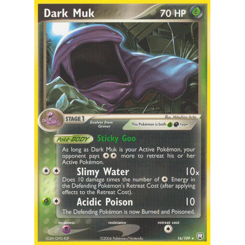 Carte Pokémon Dark Muk 16/109 Rare Team Rocket Returns