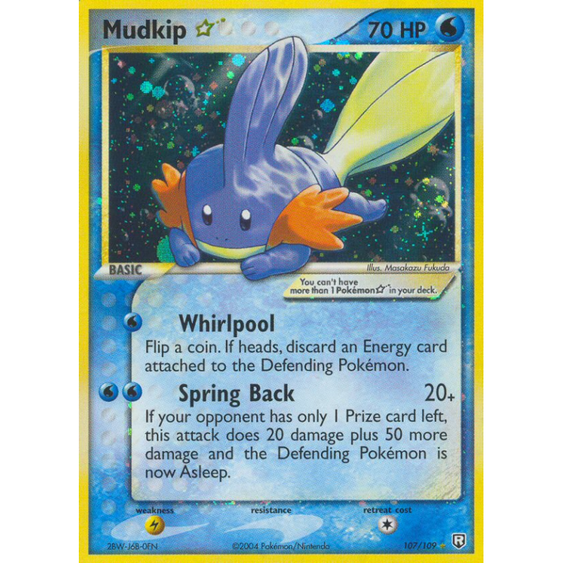 Carte Pokémon Mudkip ☆ 107/109 Ultra Rare Team Rocket Returns