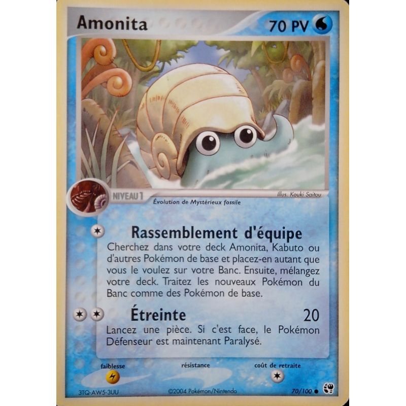 Carte Pokémon Amonita 70/100 Commune Tempête de sable
