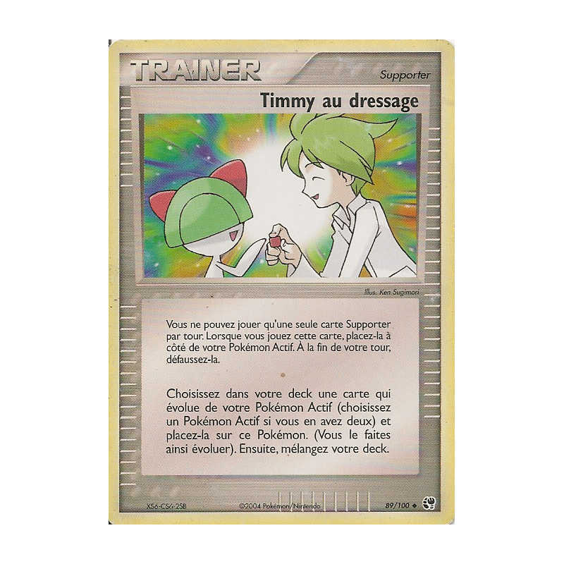 Carte Pokémon Timmy au dressage 89/100 Peu commune Tempête de sable