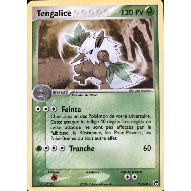 Carte Pokémon Tengalice 22/100 Rare Tempête de sable