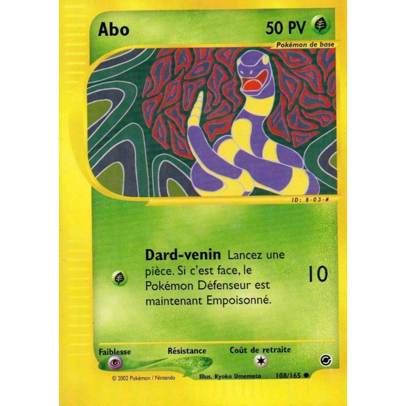 Carte Pokémon Abo 108/165 Commune Expedition