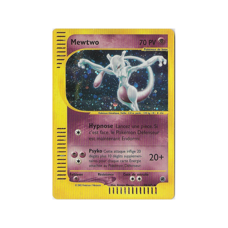 Carte Pokémon Mewtwo 20/165 Holographique Expedition