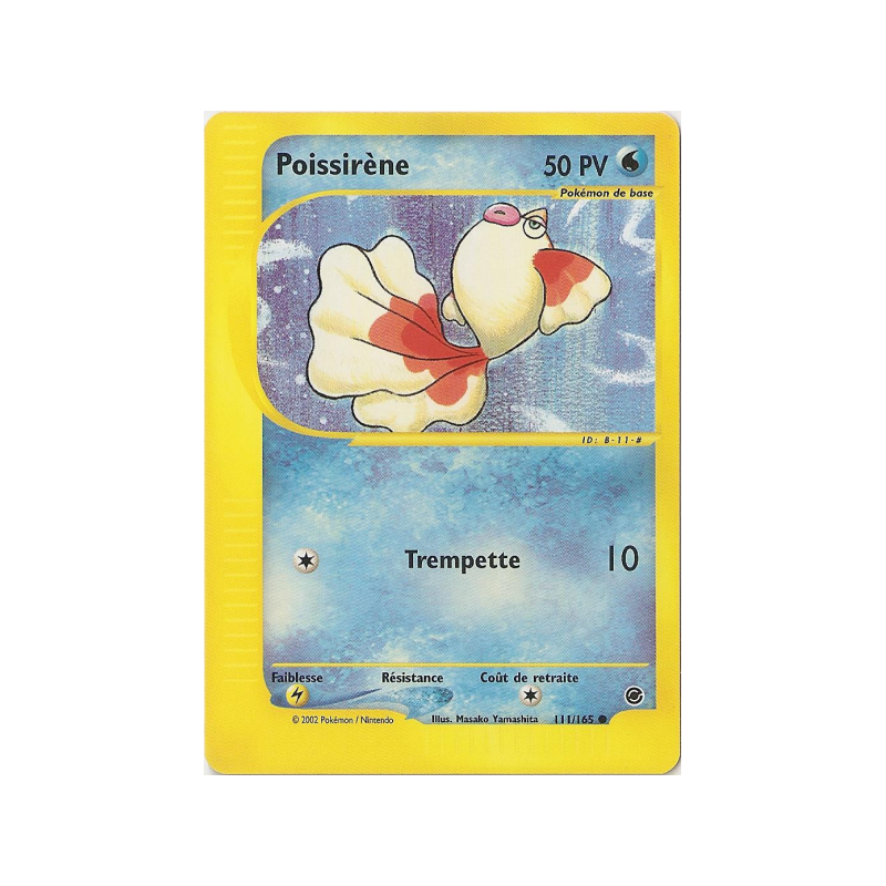 Carte Pokémon Poissirène 111/165 Commune Expedition