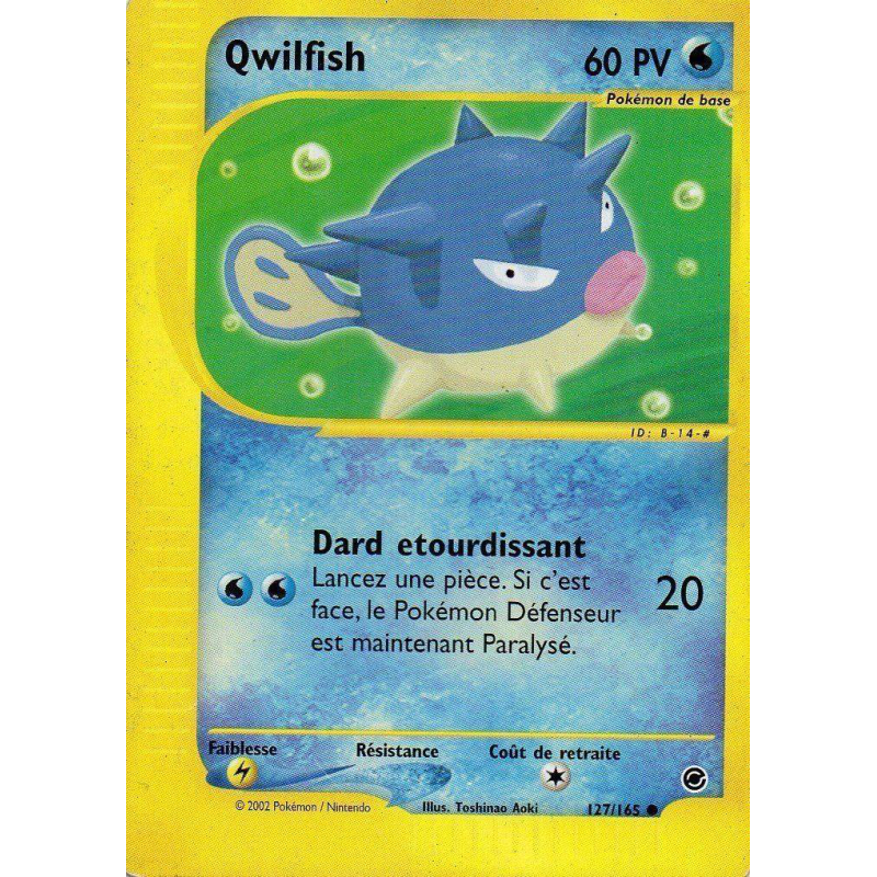 Carte Pokémon Qwilfish 127/165 Commune Expedition