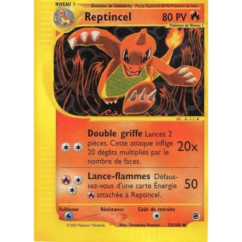 Carte Pokémon Reptincel 73/165 Peu commune Expedition