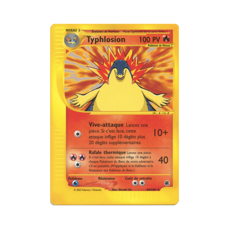 Carte Pokémon Typhlosion 64/165 Rare Expedition
