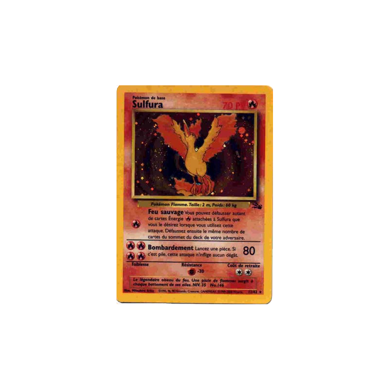Carte Pokémon Sulfura 12/62 Holographique Fossile (JCC)