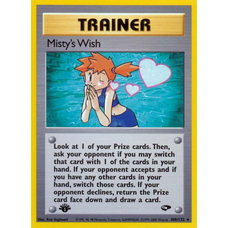 Carte Pokémon Misty's Wish 108/132 Rare Gym Challenge
