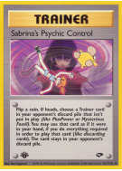 Carte Pokémon Sabrina's Psychic Control 121/132 Peu commune Gym Challenge