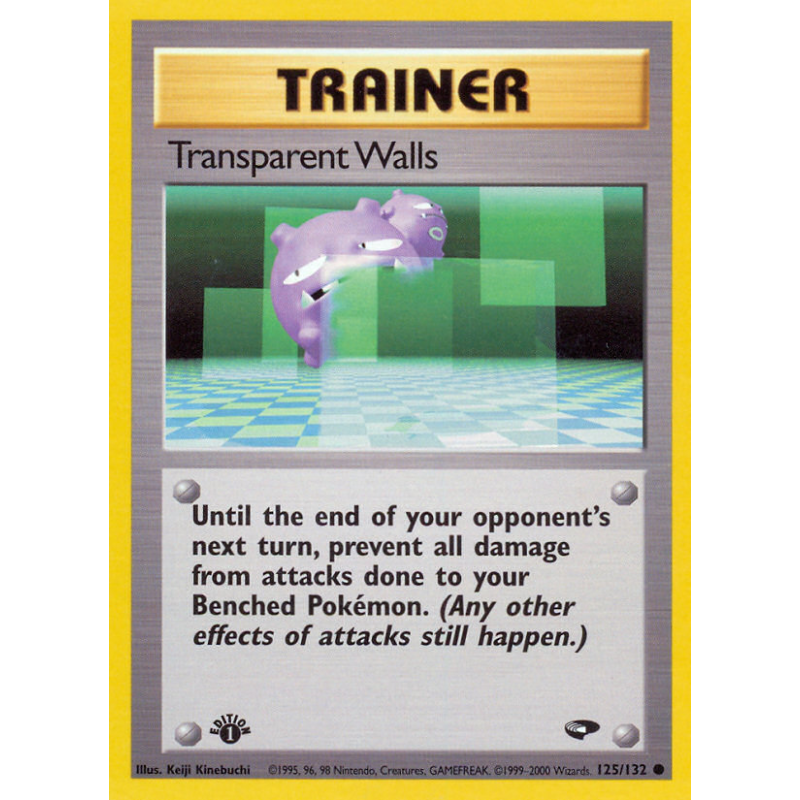 Carte Pokémon Transparent Walls 125/132 Commune Gym Challenge