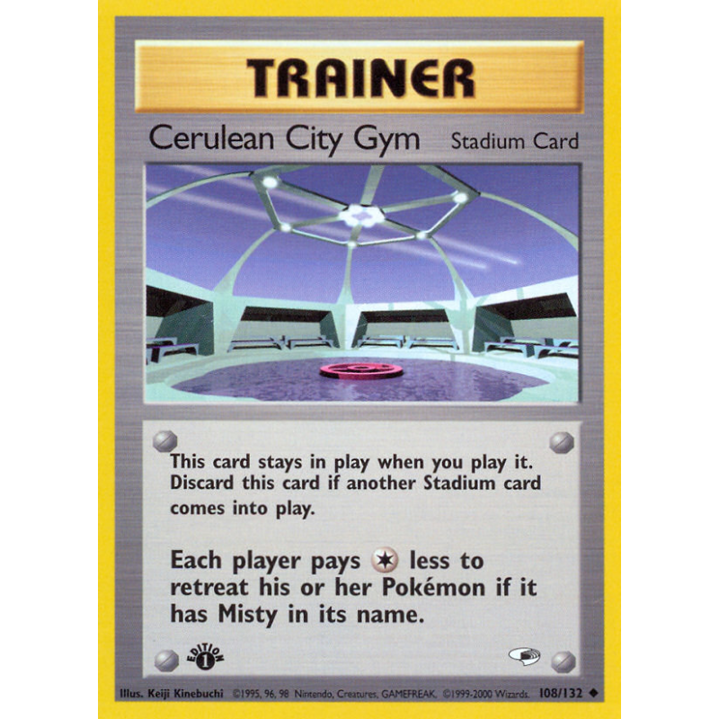 Carte Pokémon Cerulean City Gym 108/132 Peu commune Gym Heroes