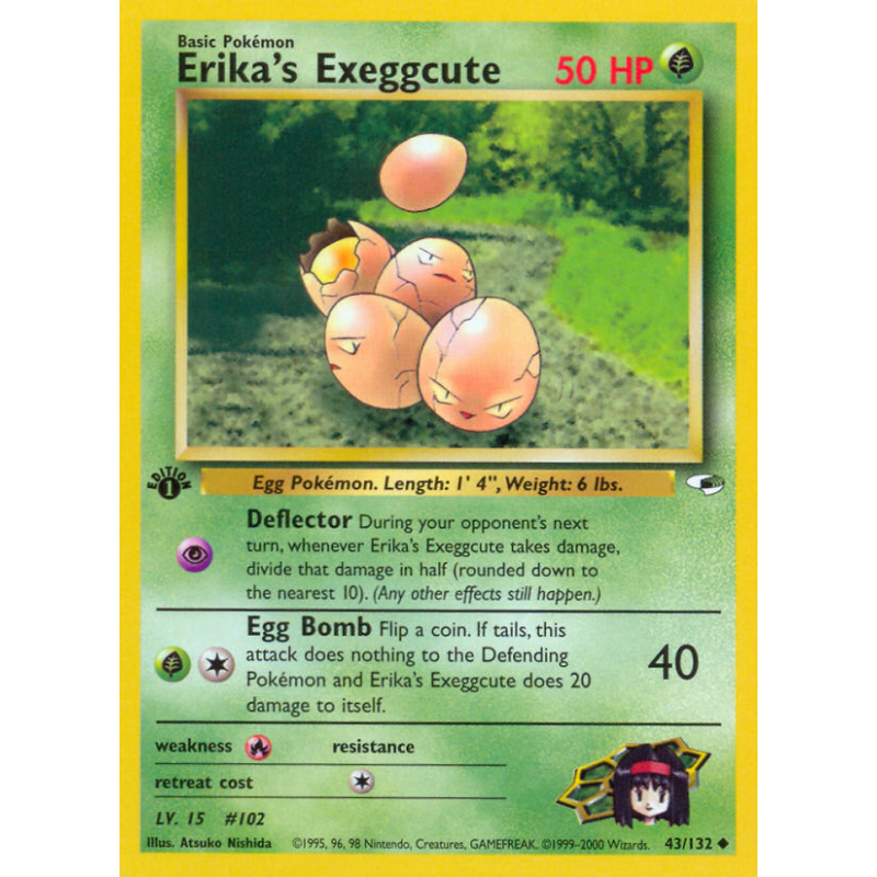 Carte Pokémon Erika's Exeggcute 43/132 Peu commune Gym Heroes