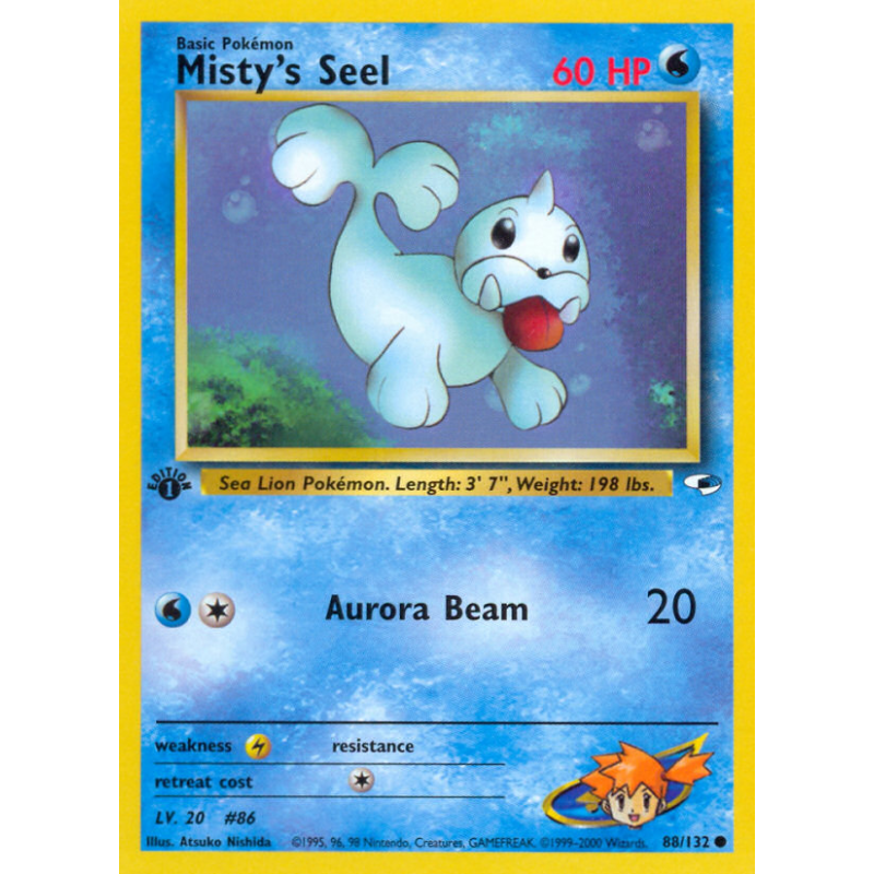 Carte Pokémon Misty's Seel 88/132 Commune Gym Heroes
