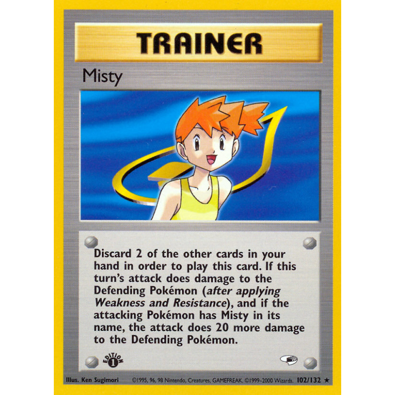 Carte Pokémon Misty 102/132 Rare Gym Heroes