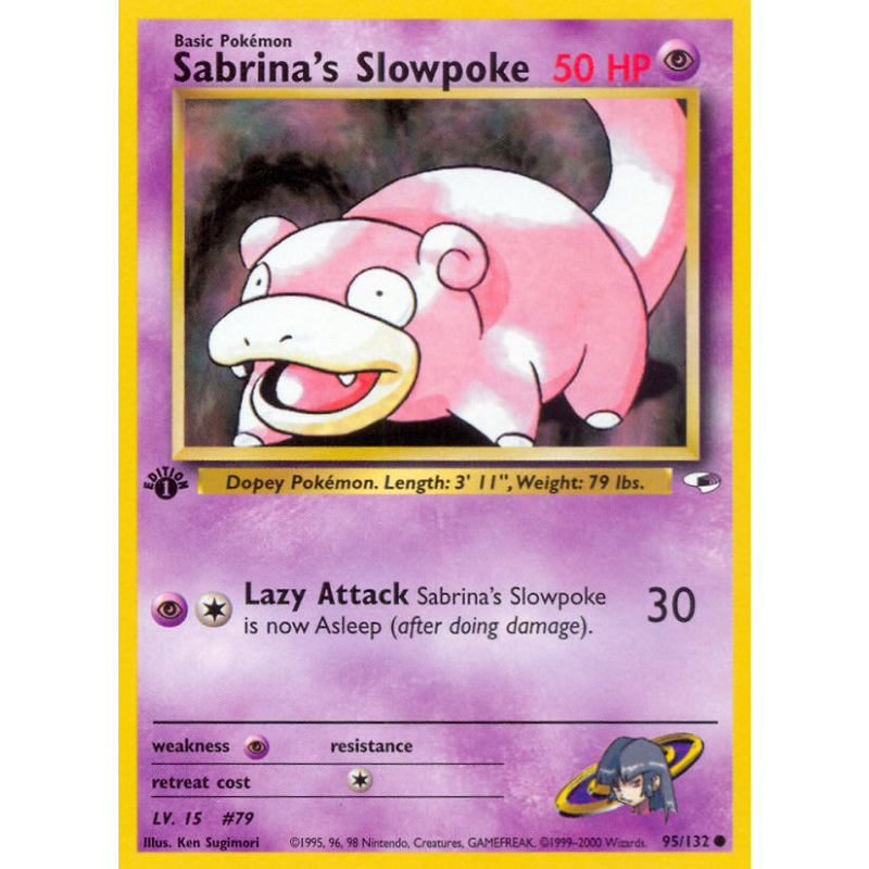 Carte Pokémon Sabrina's Slowpoke 95/132 Commune Gym Heroes