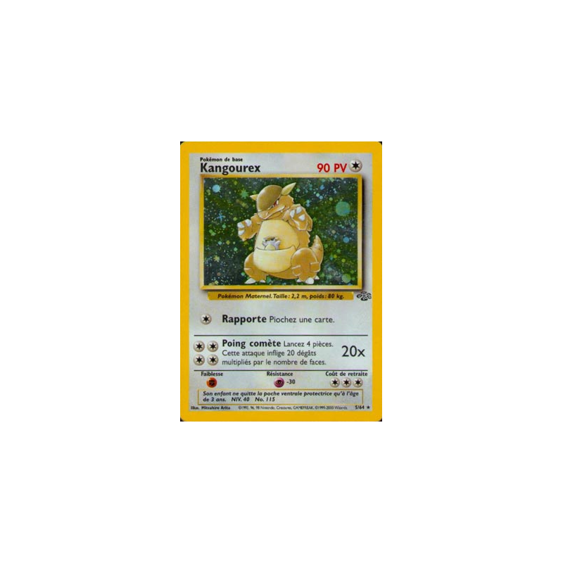 Carte Pokémon Kangourex 5/64 Holographique Jungle (JCC)