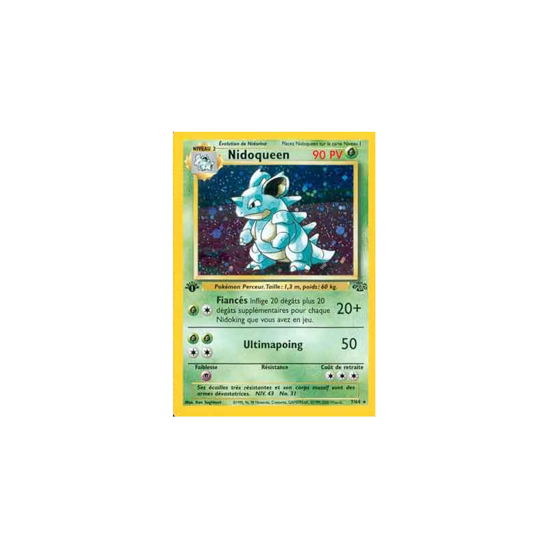 Carte Pokémon Nidoqueen 7/64 Holographique Jungle (JCC)