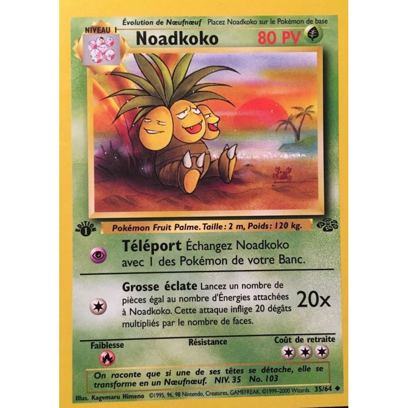 Carte Pokémon Noadkoko 35/64 Peu commune Jungle (JCC)
