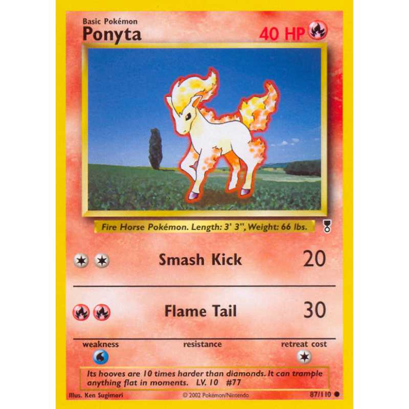 Carte Pokémon Ponyta 87/110 Commune Legendary Collection
