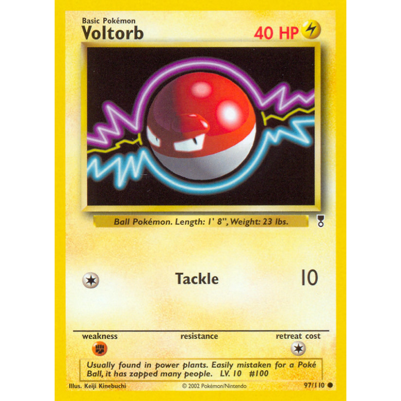 Carte Pokémon Voltorb 97/110 Commune Legendary Collection