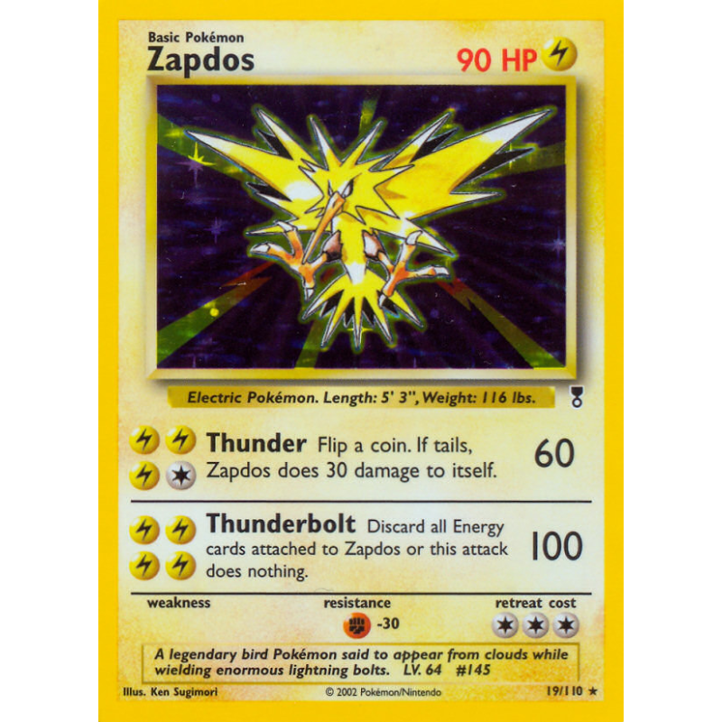 Carte Pokémon Zapdos 19/110 Holographique Legendary Collection