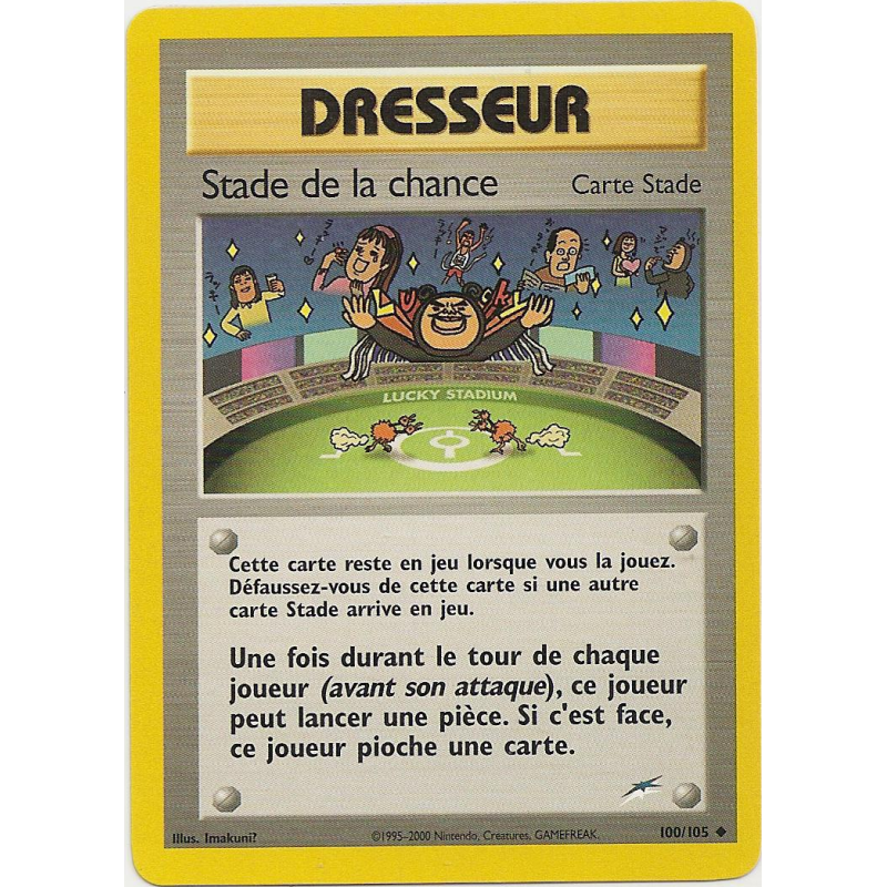 Carte Pokémon Stade de la chance 100/105 Peu commune Neo Destiny
