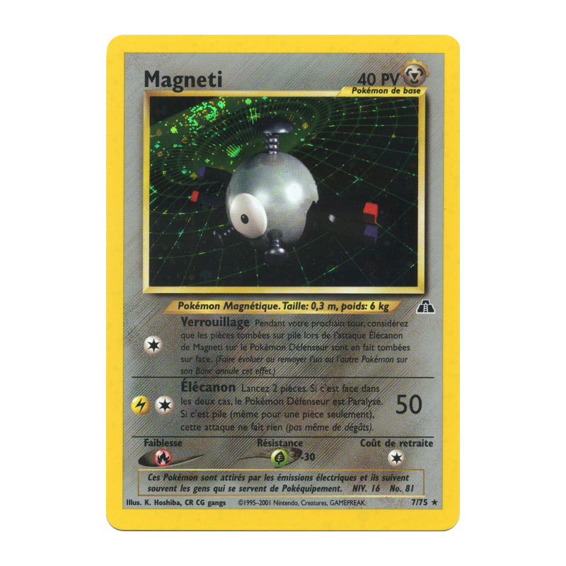 Carte Pokémon Magneti 7/75 Holographique Neo Discovery