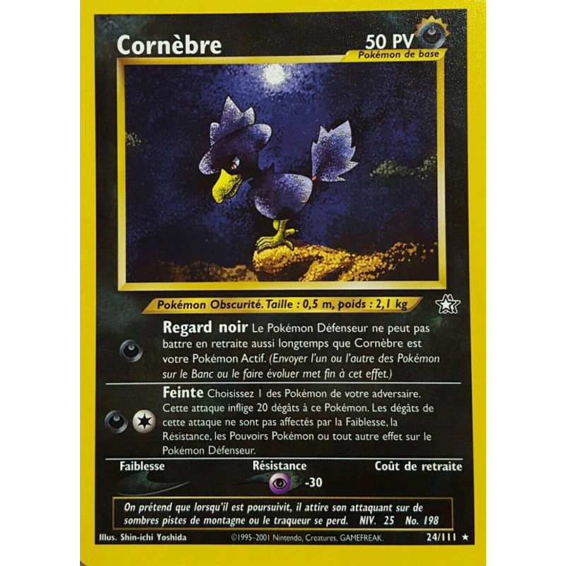 Carte Pokémon Cornèbre 24/111 Rare Neo Genesis