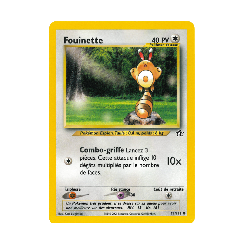 Carte Pokémon Fouinette 71/111 Commune Neo Genesis
