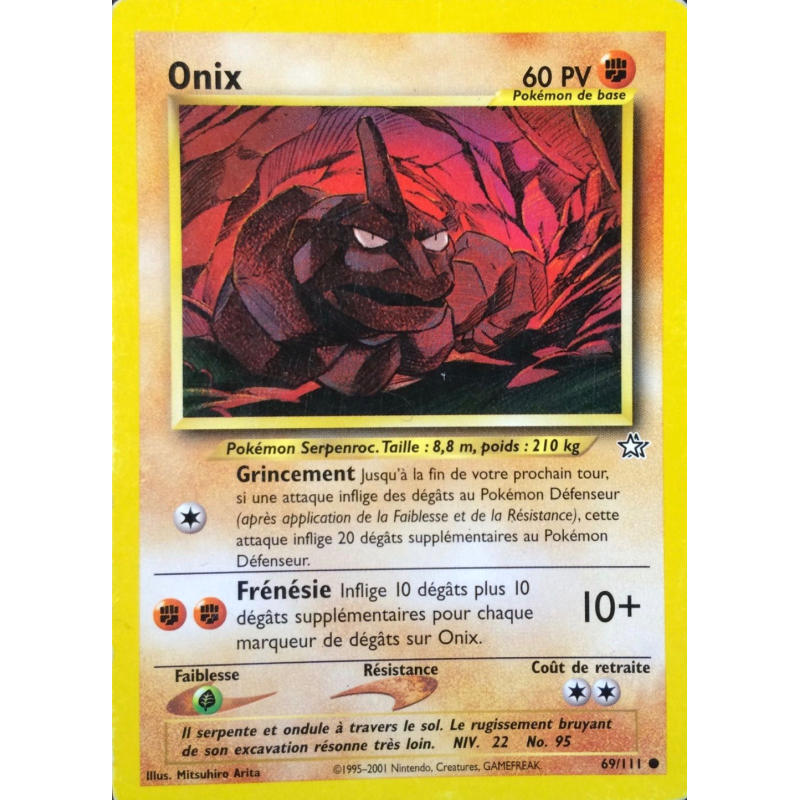 Carte Pokémon Onix 69/111 Commune Neo Genesis