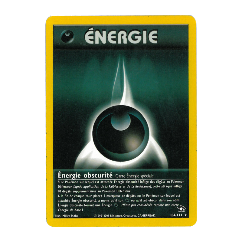 Carte Pokémon Énergie obscurité 104/111 Rare Neo Genesis