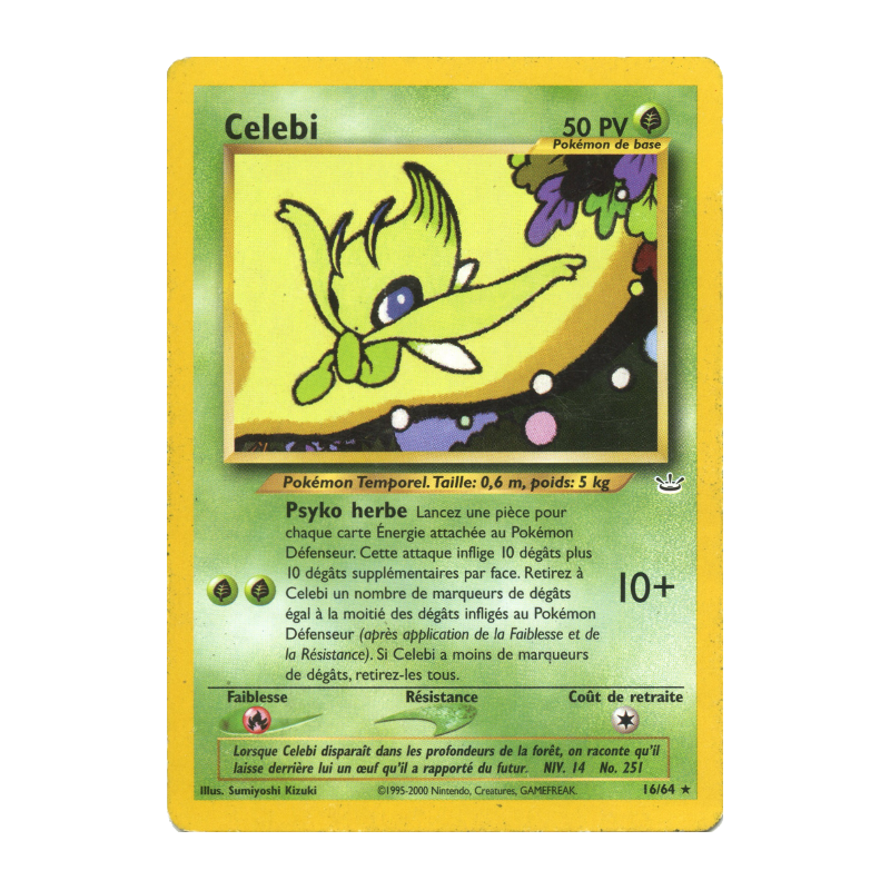 Carte Pokémon Celebi 16/64 Rare Neo Revelation