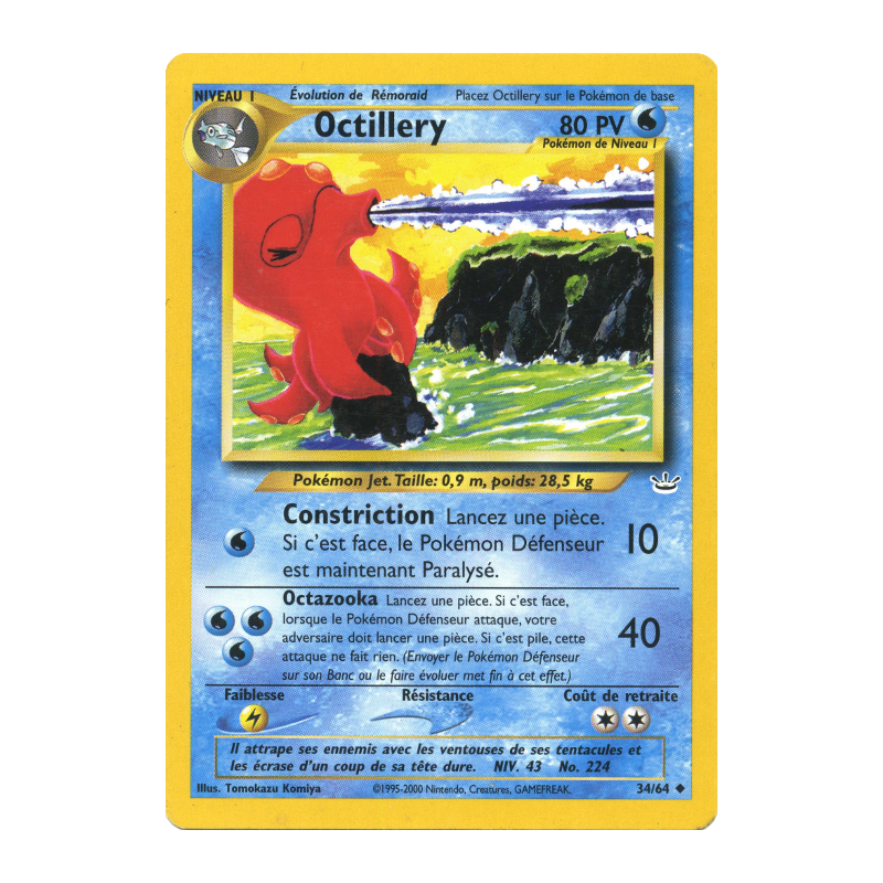 Carte Pokémon Octillery 34/64 Peu commune Neo Revelation