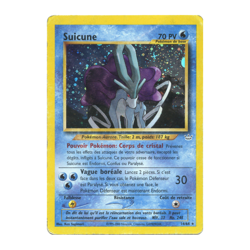 Carte Pokémon Suicune 14/64 Holographique Neo Revelation
