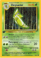 Carte Pokémon Chrysacier 54/102 Commune Set de Base