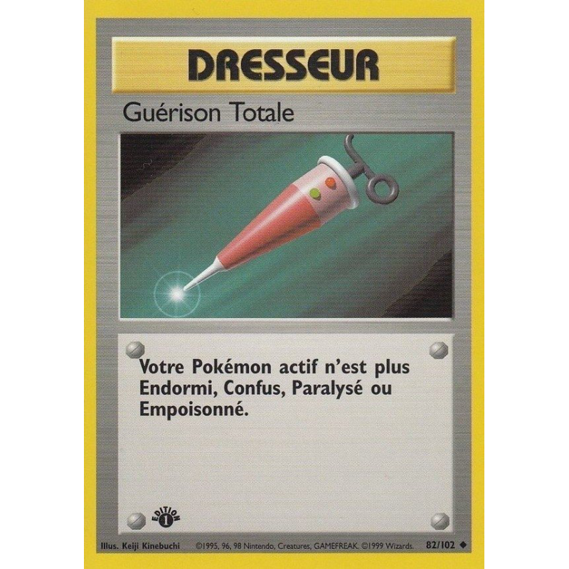 Carte Pokémon Guérison Totale 82/102 Peu commune Set de Base