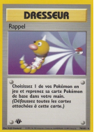 Carte Pokémon Rappel 78/102 Rare Set de Base