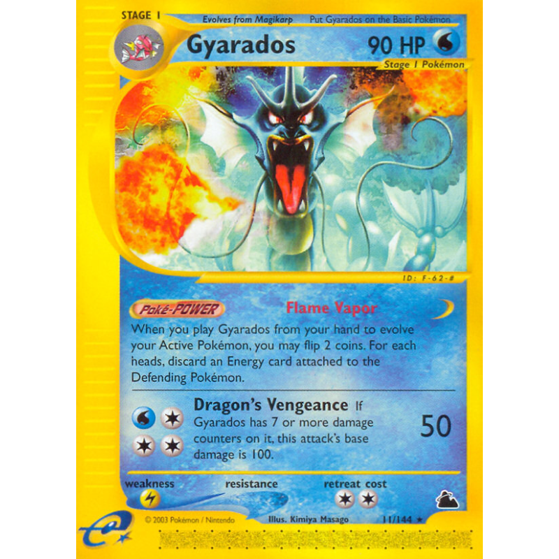 Carte Pokémon Gyarados 11/144 Rare Skyridge