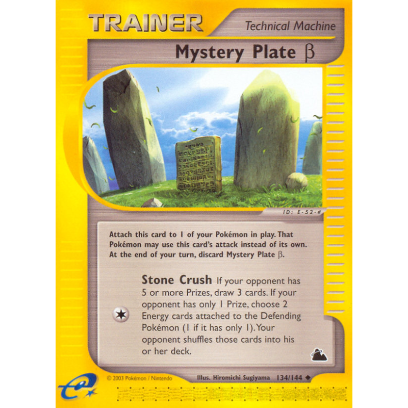 Carte Pokémon Mystery Plate β 134/144 Peu commune Skyridge