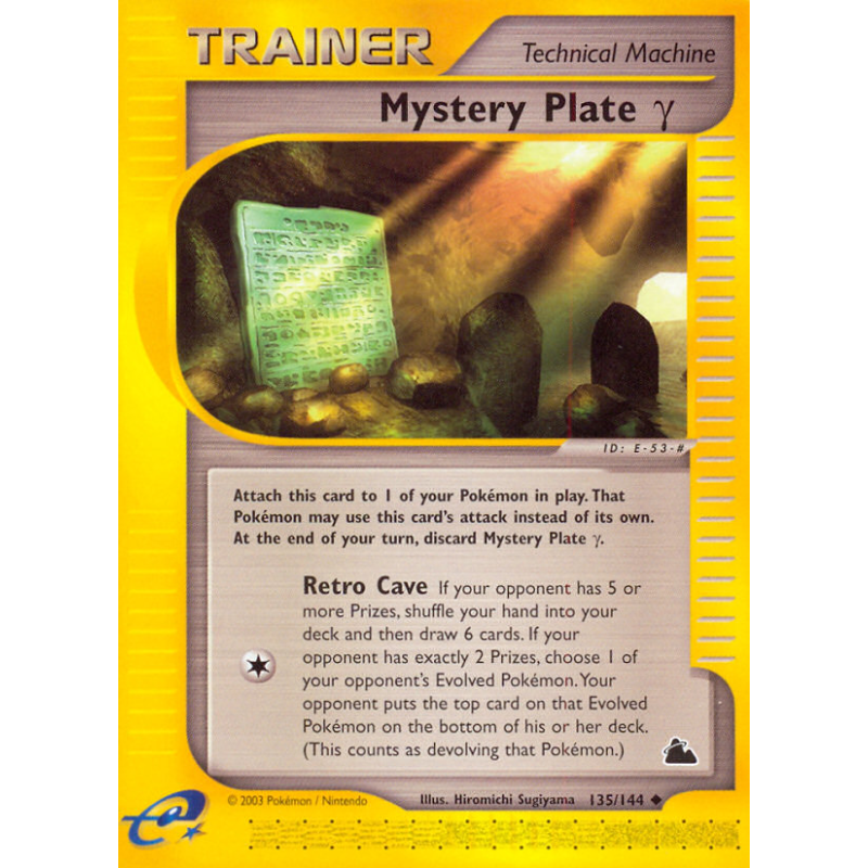 Carte Pokémon Mystery Plate γ 135/144 Peu commune Skyridge