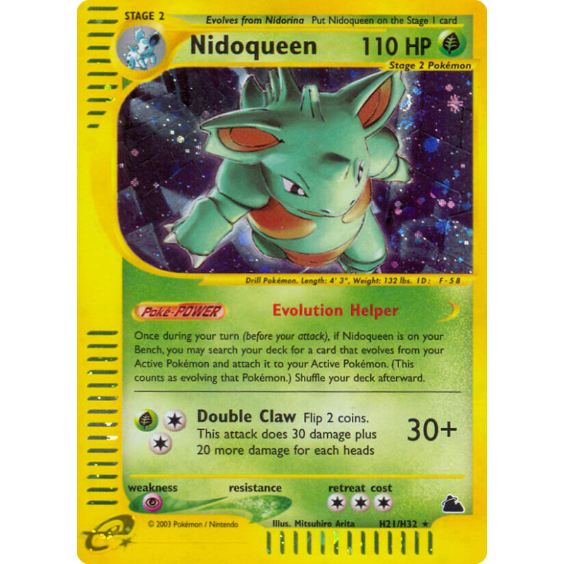 Carte Pokémon Nidoqueen H21/H32 Holographique Skyridge