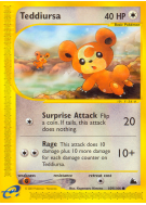Carte Pokémon Teddiursa 109/144 Commune Skyridge